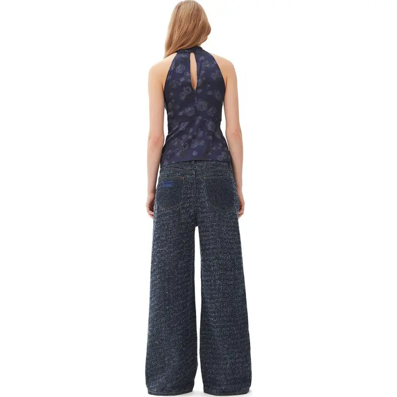GANNI FW24 Jeans Women's Bleached Wash-2