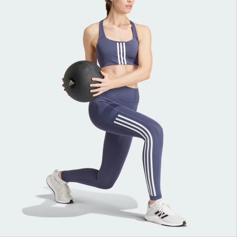 Adidas Free Shipping With AdiClub Optime 3 Stripes Full Length Leggings-3