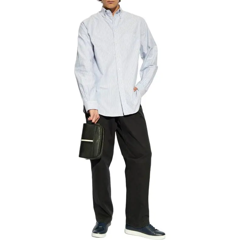 BALLY Long Sleeved Striped Buttoned Shirt-4