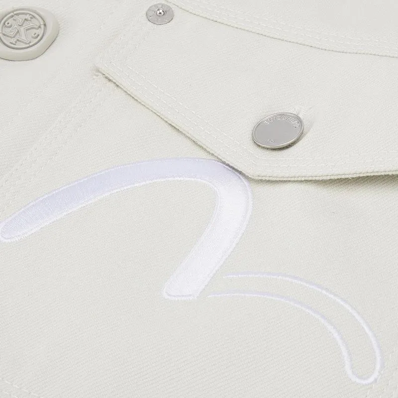 EVISU Denim Jackets Men White-2
