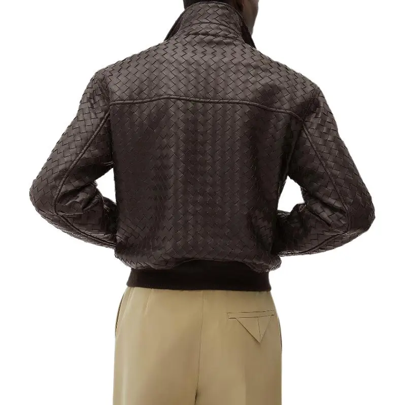 Bottega Veneta Intrecciato Leather Coat-3