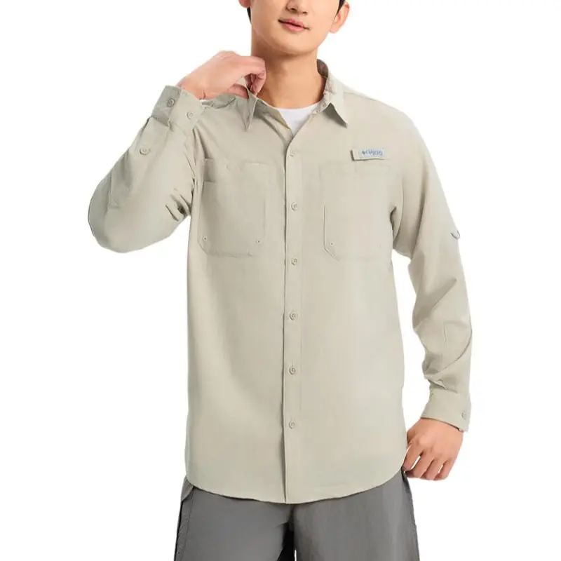 Columbia PFG Shirt Men's Light Khaki-1