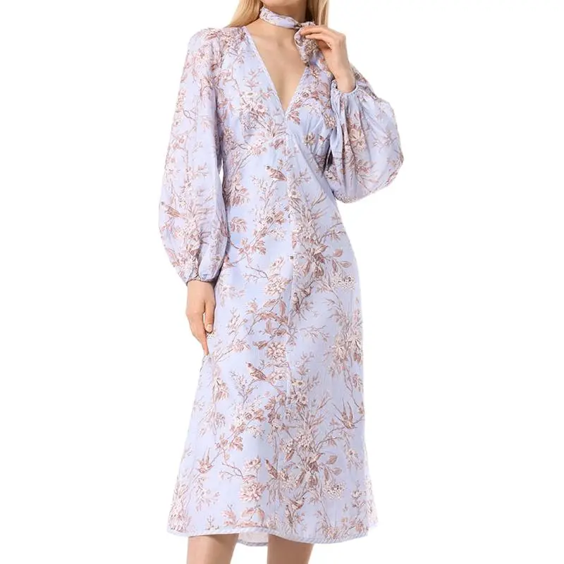 Zimmermann SS24 Long-Sleeved Dresses Women's Blue-1