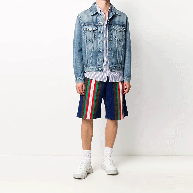 GUCCI Technical Jersey Striped Shorts-1