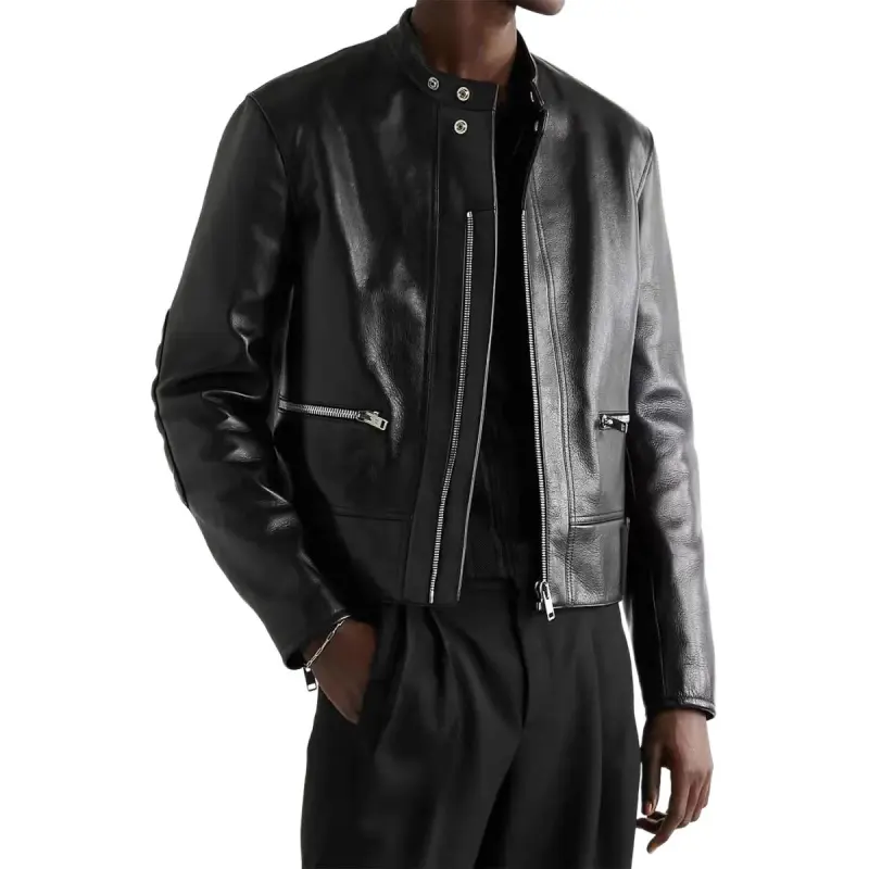 GIVENCHY SS23 Leather Jacket Men's Black-2