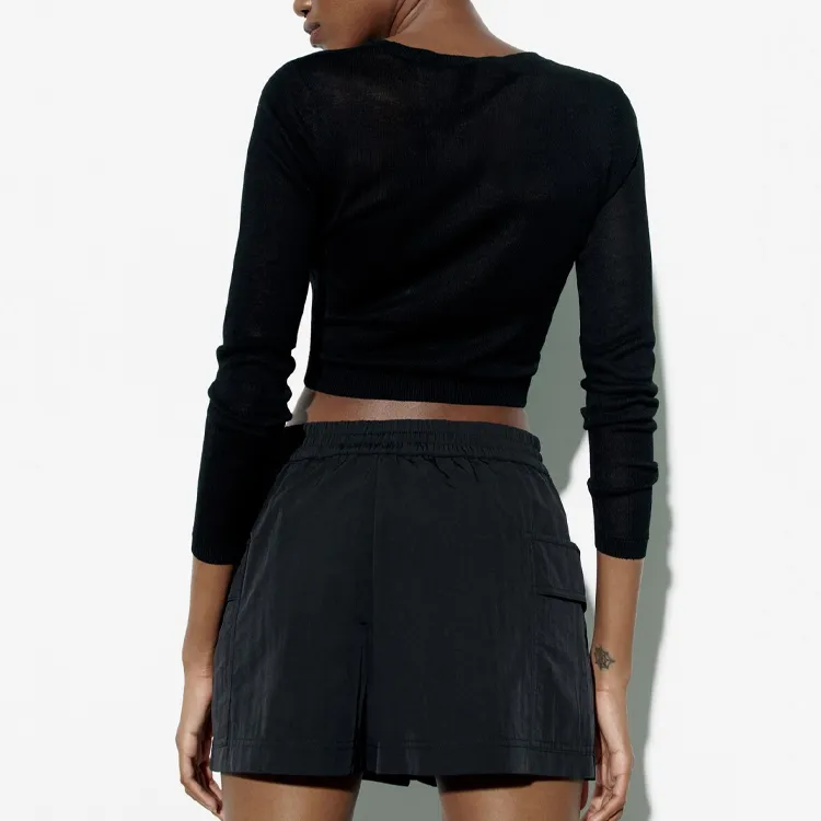 ZARA Casual Short Skirts Women's Black-3