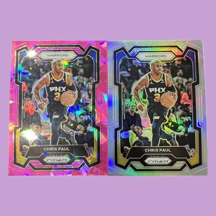 PANINI Suns Chris Paul CP3 Prizm Collection Crush Ice Refractor Silver Refractor Star Card Rare Sports Cards 2 Pcs-2