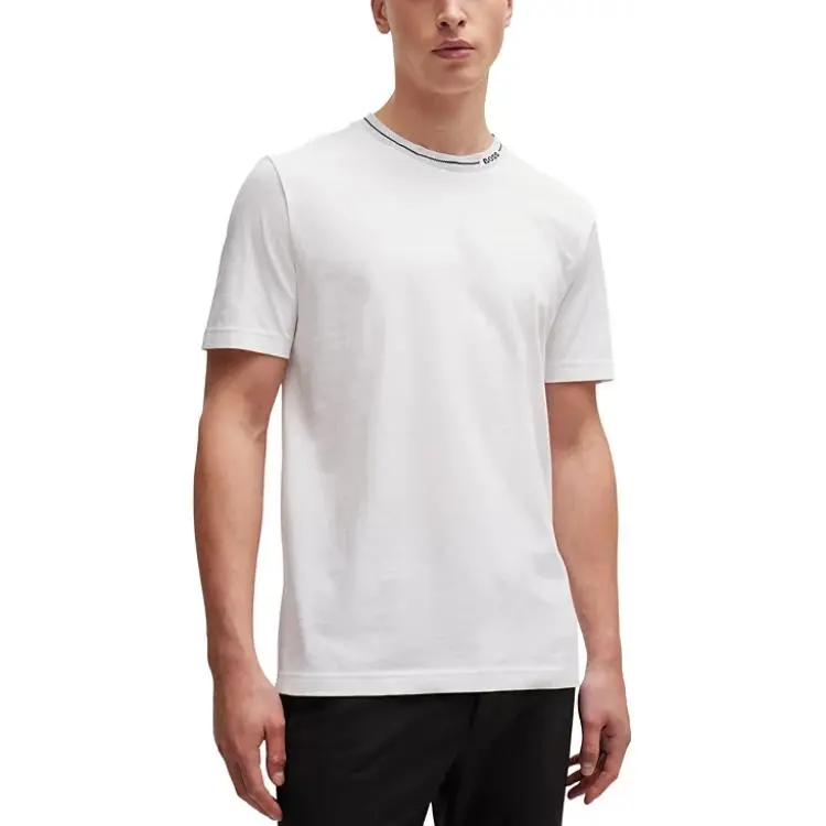 HUGO BOSS Logo Intarsia Knitted T Shirt-3