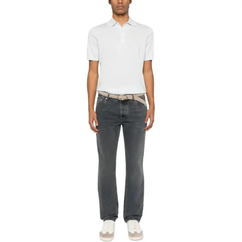 Brunello Cucinelli Short Sleeved Buttoned Polo Shirt-1