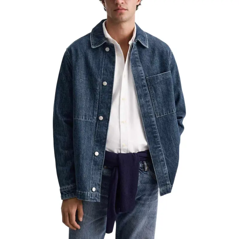 ZARA Denim Jackets Men Blue-1