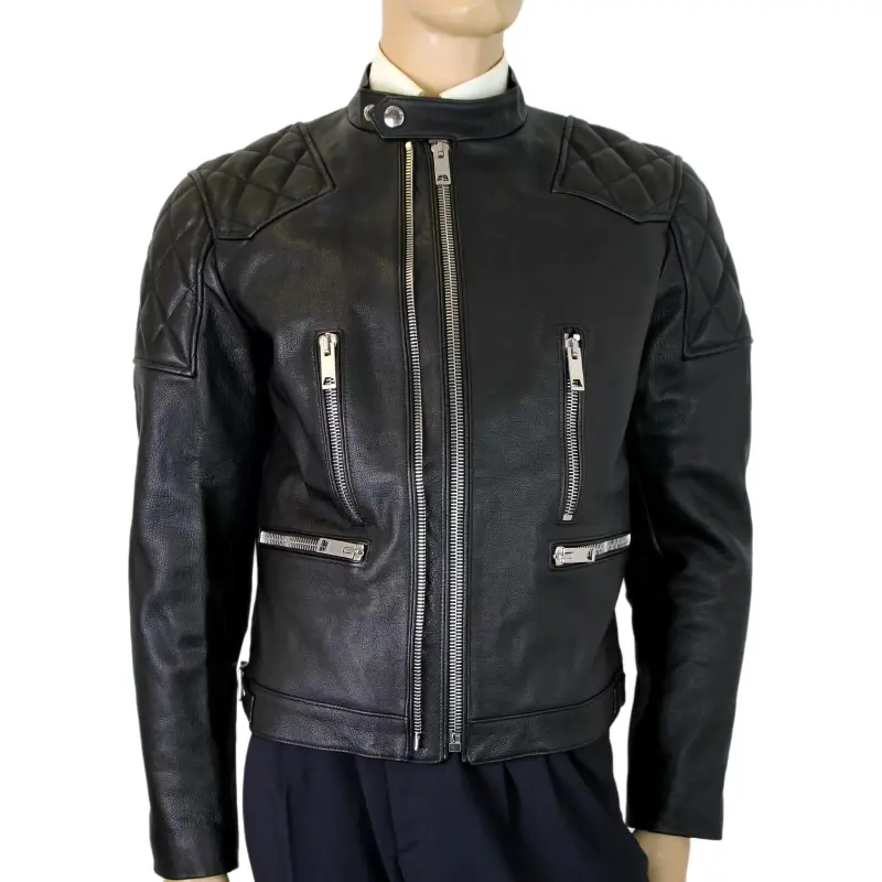 Burberry Leather Jacket Men's Black-1