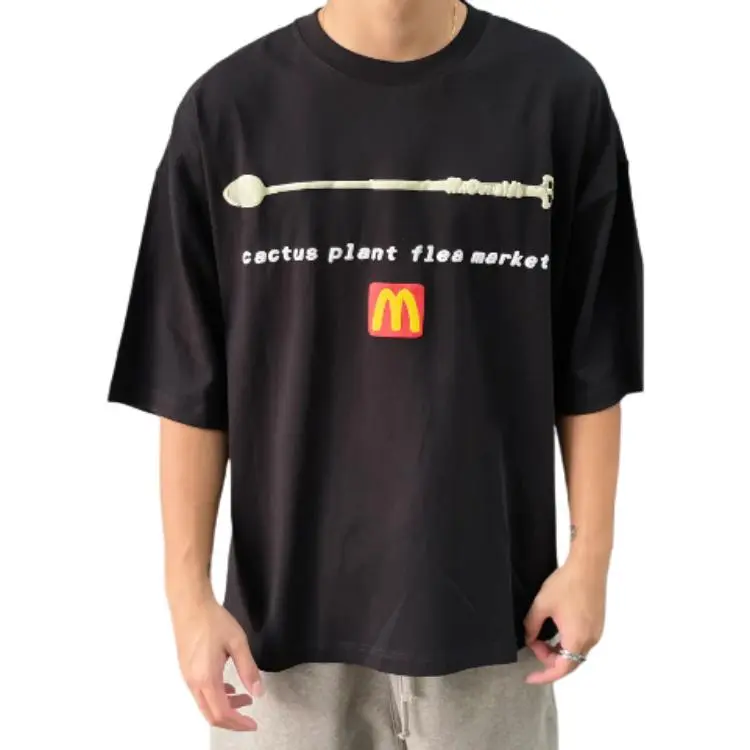 Cactus Plant Flea Market X McDonald's Coffee Stirrer T shirt-3