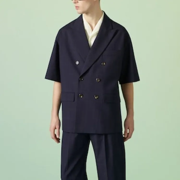 GUCCI Business Suit Coat Men's Marine Blue-1