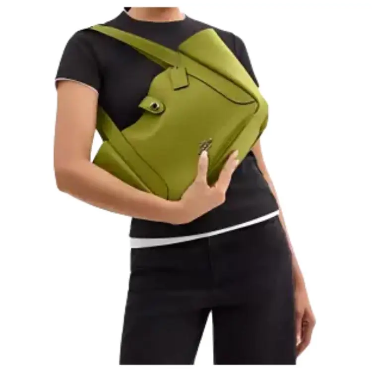 COACH Hadley Leather Tote Bag, Shopping Bag, Shoulder Bag Tubas Women's Bright Olive-5