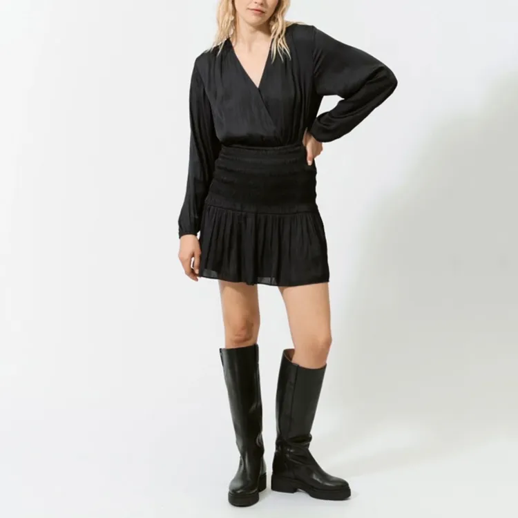 Maje Long-Sleeved Dresses Women's Black-2