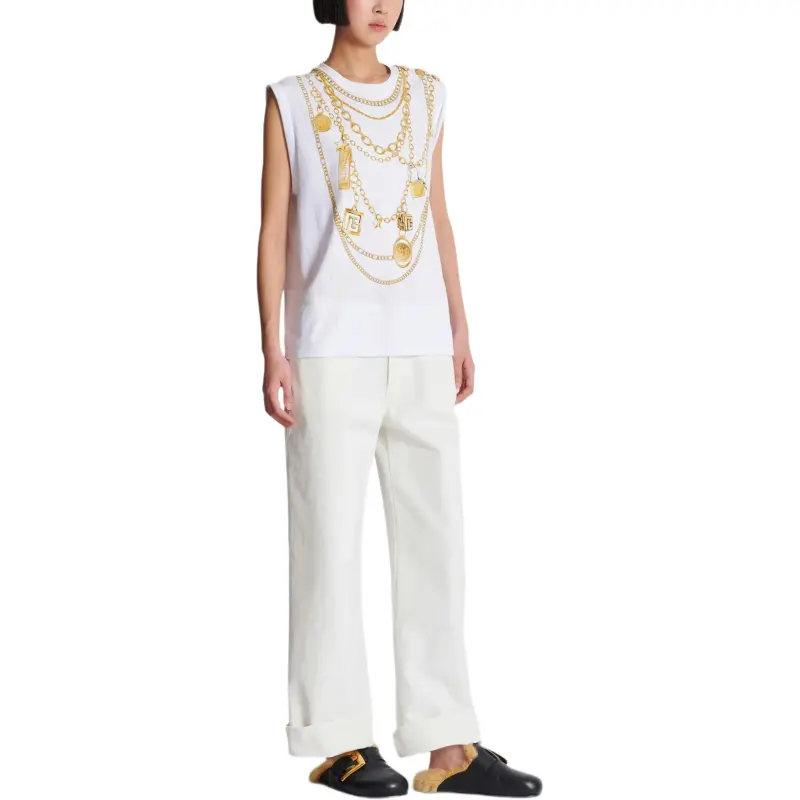 BALMAIN Collier print Vest-3