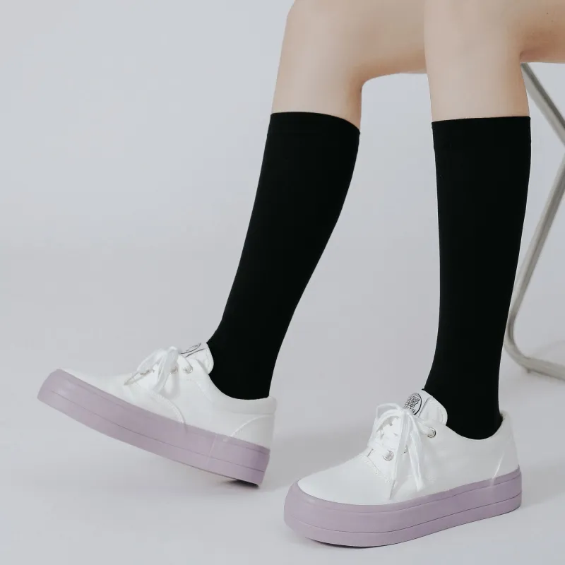 Feiyue Abrasion-Resistant Slip-Resistant Low-Top Canvas Shoes Women's White Purple-3