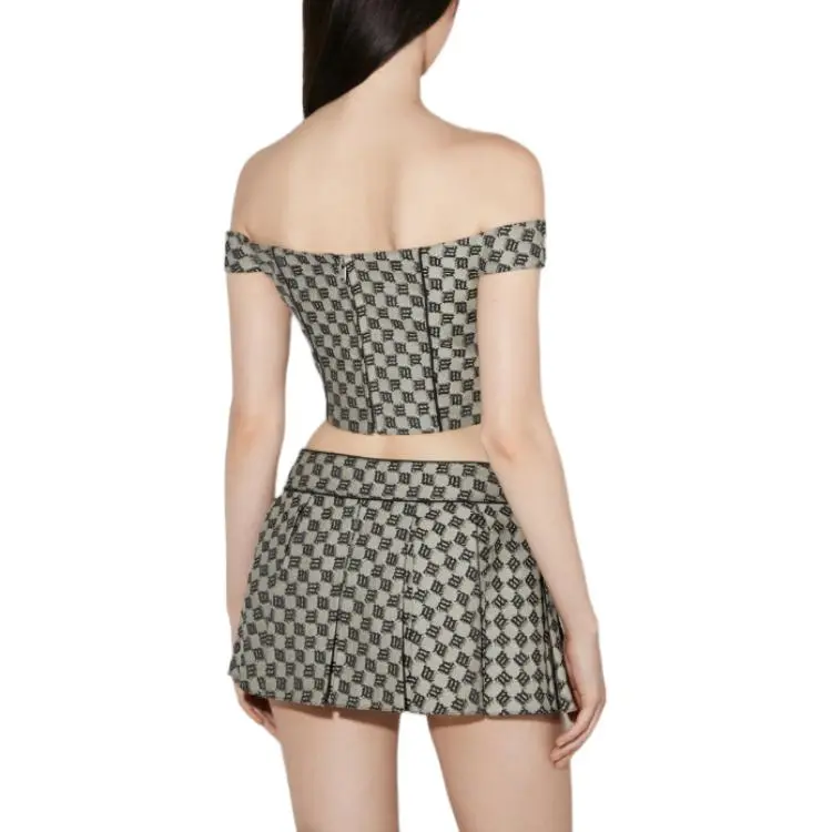 Misbhv Off shoulder Logo print Top-1