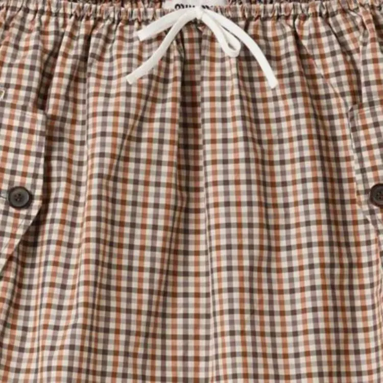 MIU MIU Gingham check Mini Skirt-6