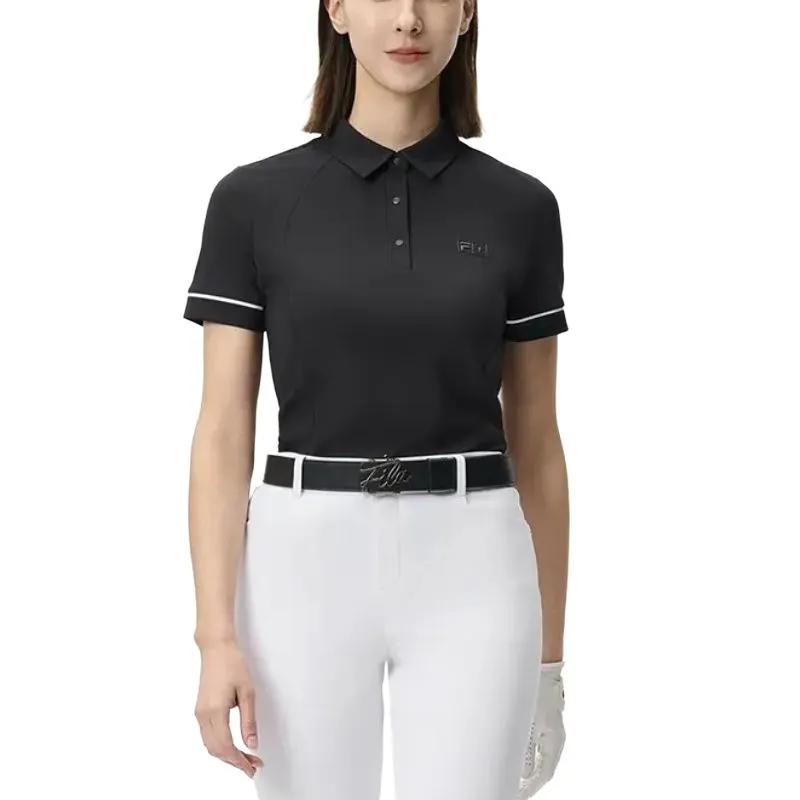 FILA Golf Series Polo Shirts Women's Black-3