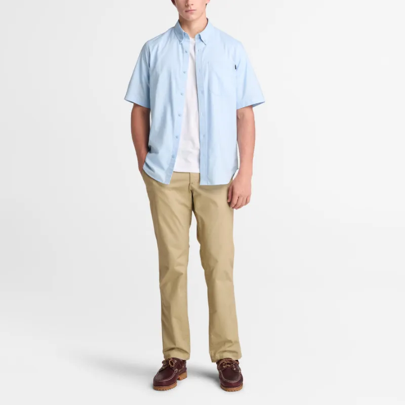 Timberland SS25 Shirt Men's B02 Blue-4