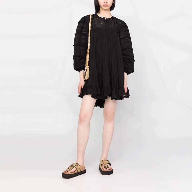 ISABEL MARANT Long-Sleeved Dresses Women's Black-1