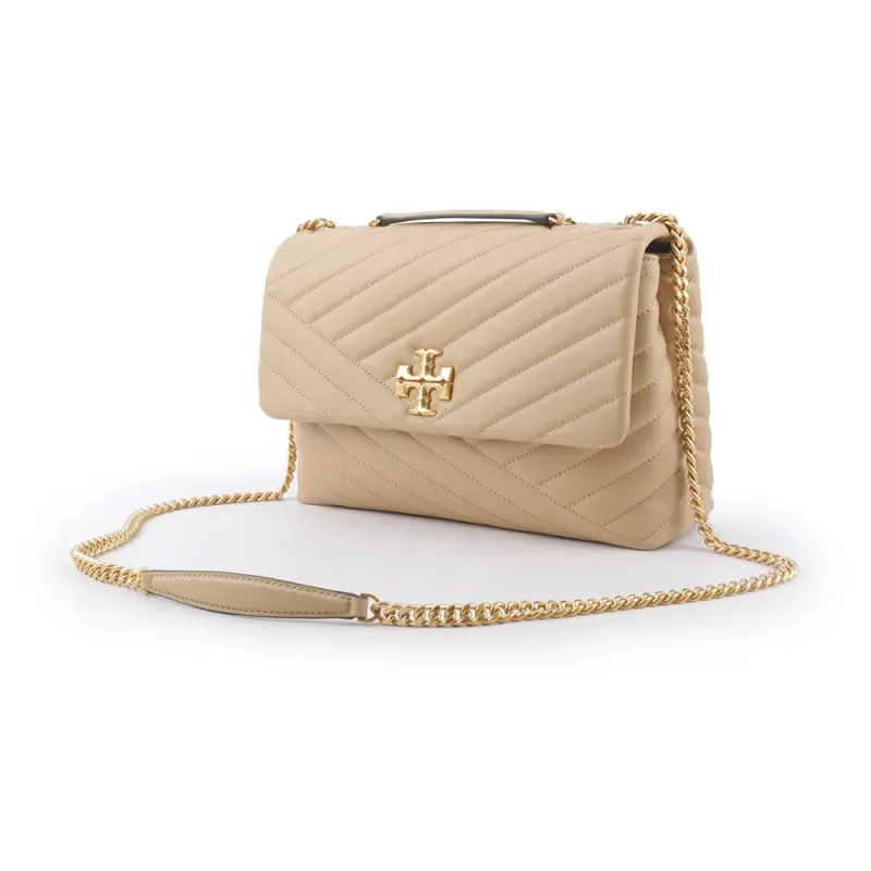 TORY BURCH Kira Quilting Leather Crossbody Bag Shoulder Bag Women's Desert Dunes-4