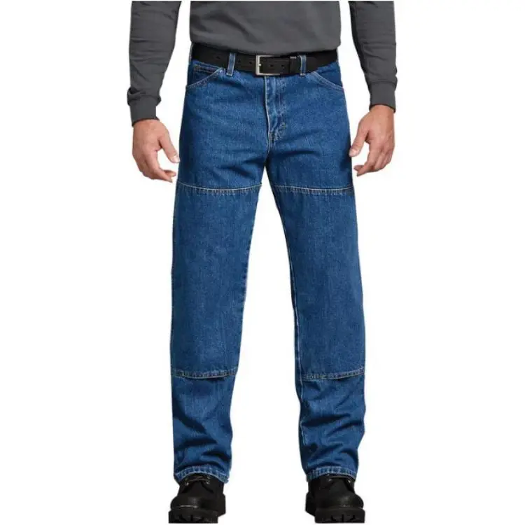 Dickies Relaxed Fit Double Knee Jeans Jeans Men's Stone-Washed Indigo-4