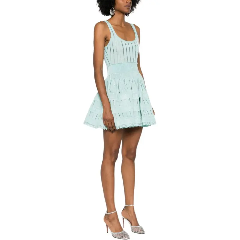 Alaia Crinoline Ribbed Minidress-4