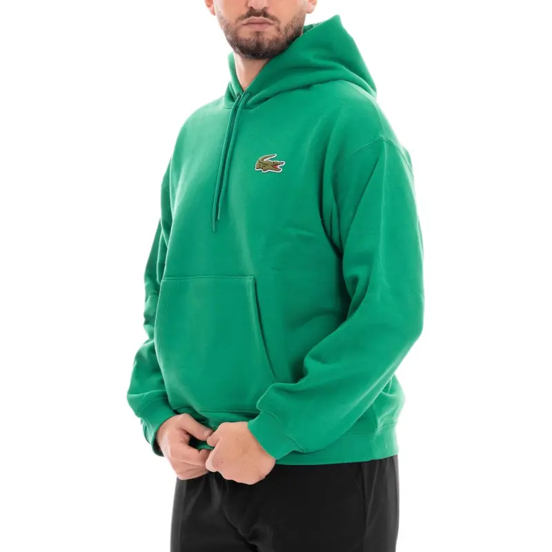 LACOSTE Crocodile patch Hoodie-3