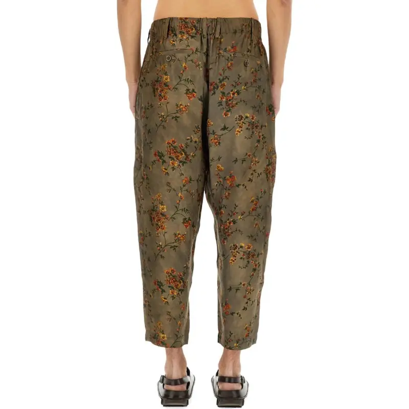 UMA WANG Tie Dyed Wide Leg Drawstring Trousers-1