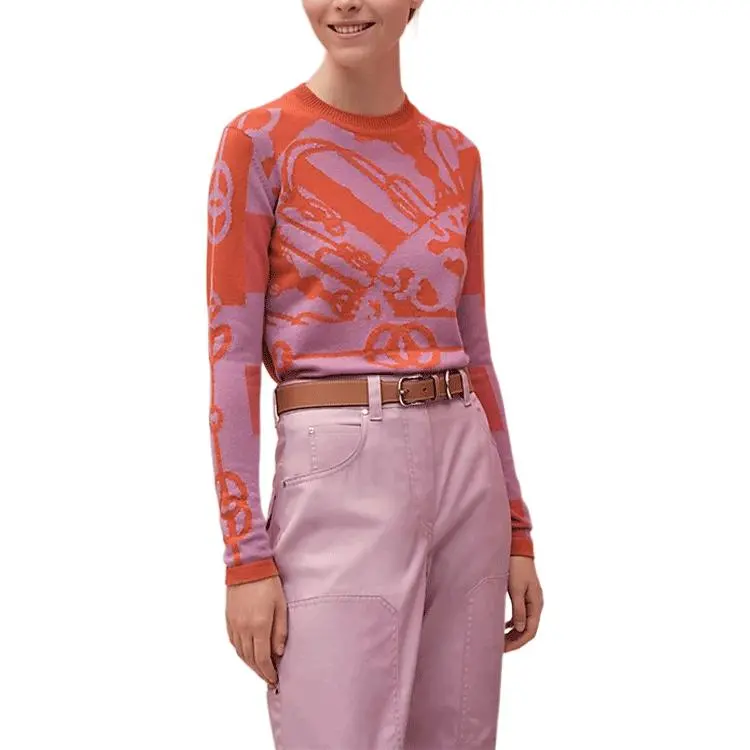 HERMES SS22 Sweater Women's Blood Orange Color-1