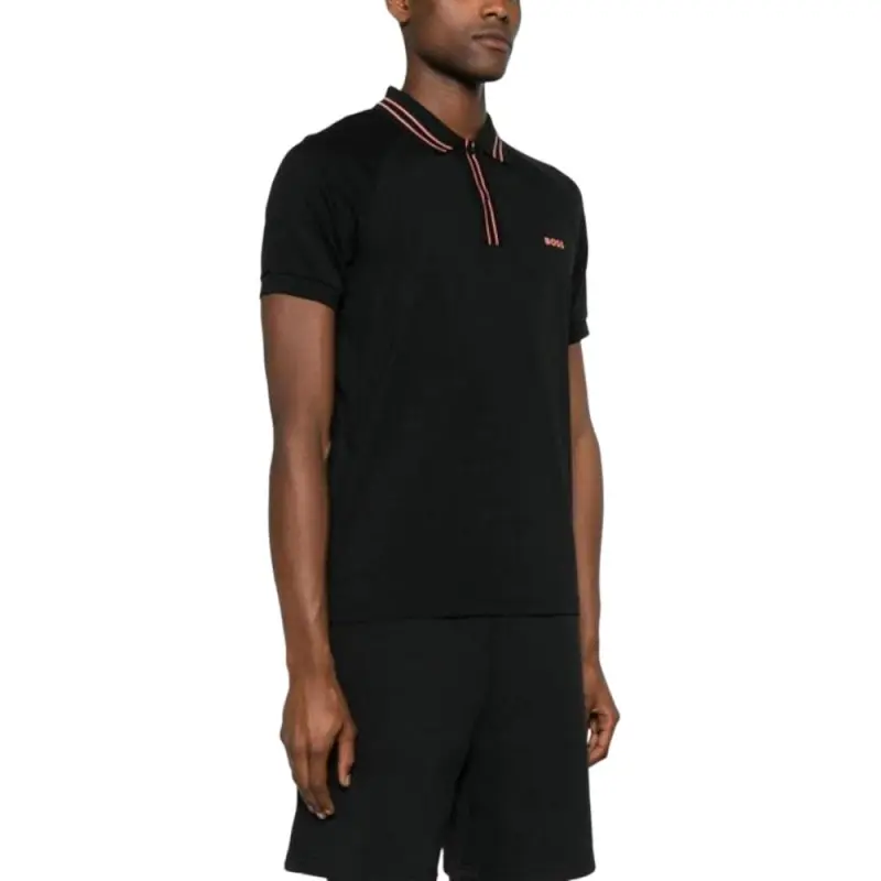 HUGO BOSS Logo appliqué Cotton Polo Shirt-3