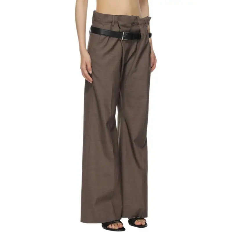 Acne Studios SS25 Casual Pants Women's Brown-5