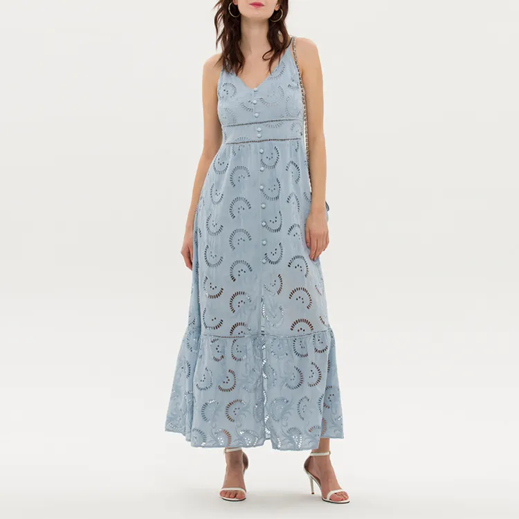 GUESS Slip Dresses Women's Light Blue-2