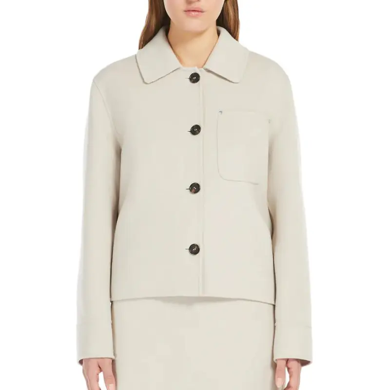 'S MAX MARA Buttoned Long-Sleeved Jacket-3