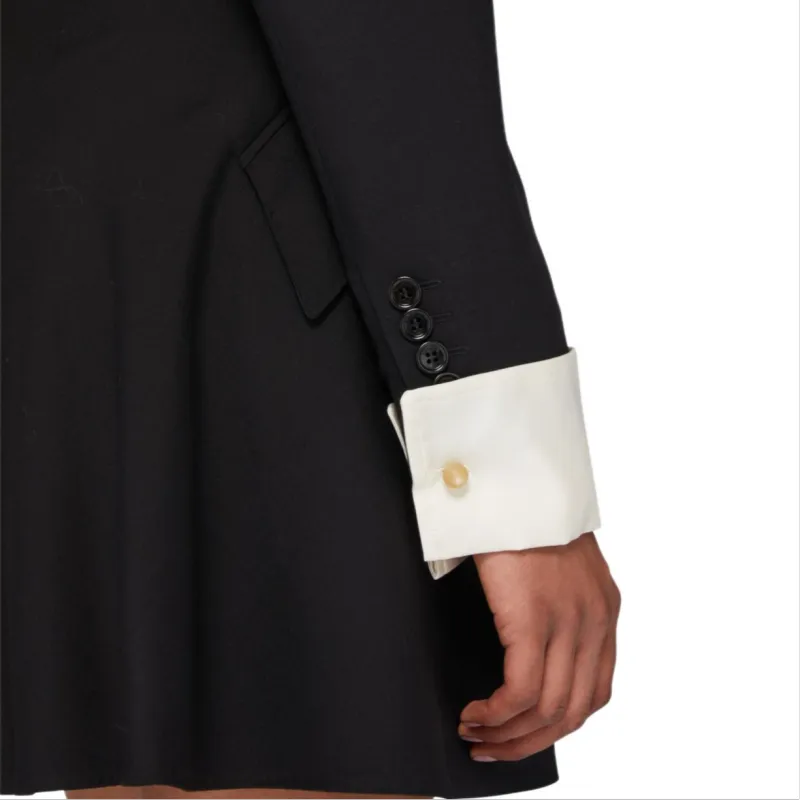 MaxMara Pleated Long Sleeved Blazer Dress-5