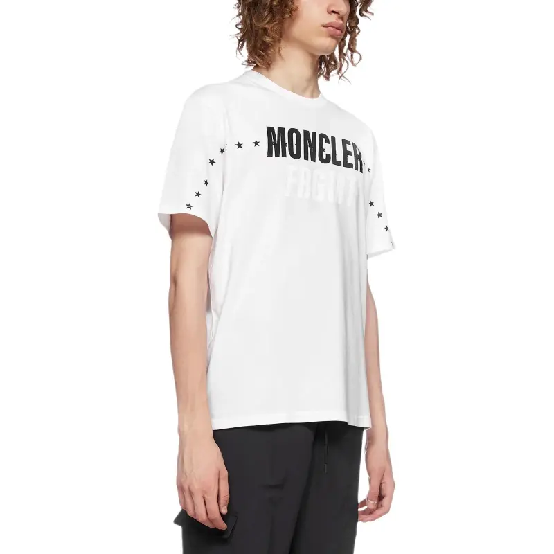 Fragment Design X MONCLER GENIUS T Shirts Men White-3