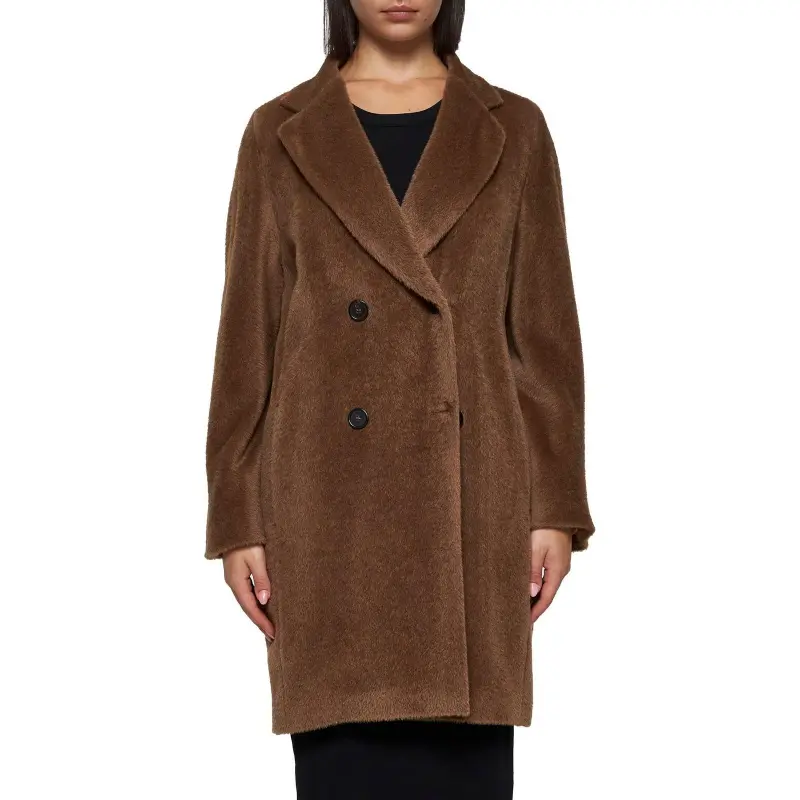 'S MAX MARA Double Breasted Long Sleeved Coat-1