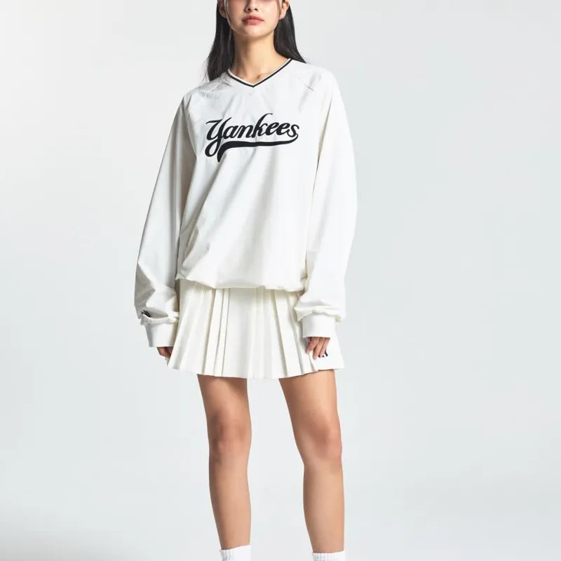 MLB New York Yankees Casual Short Skirts Women's Cream-3
