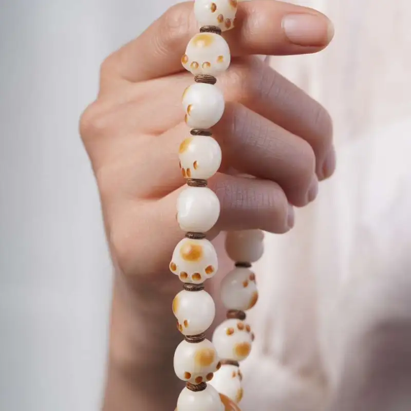 Lordship White Jade Bodhi Bead Chain Unisex-7