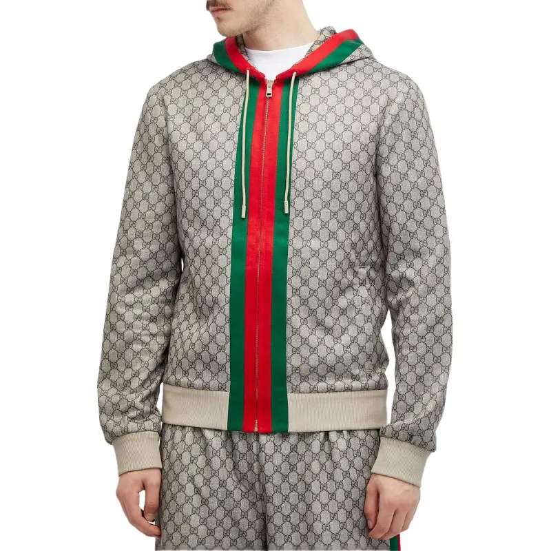 GUCCI Monogrammed Zip Up Jacket-3