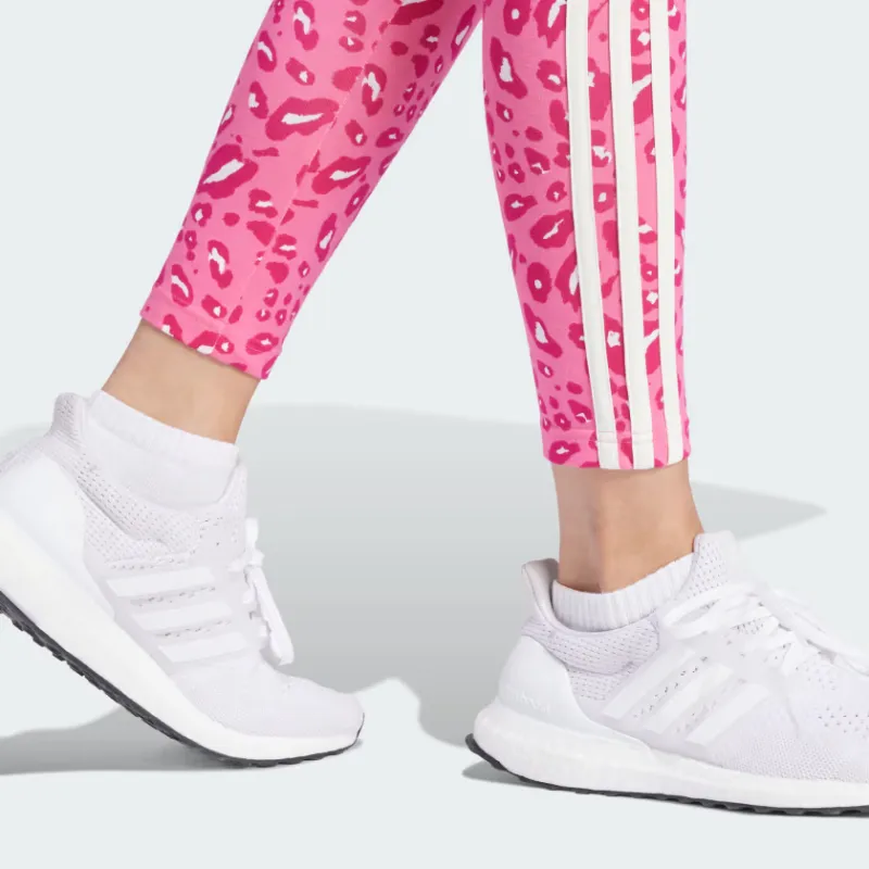 Adidas Free Shipping With AdiClub Essentials 3 Stripes Animal Print Leggings-4