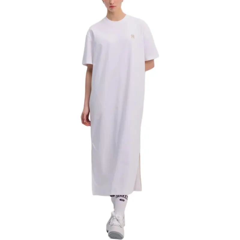 MLB Short-Sleeved Dresses Women's Ivory White-4
