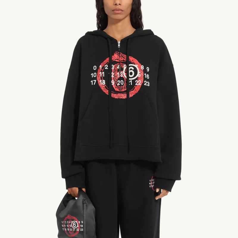 MM6 Maison Margiela Numbers motif Hoodie-1