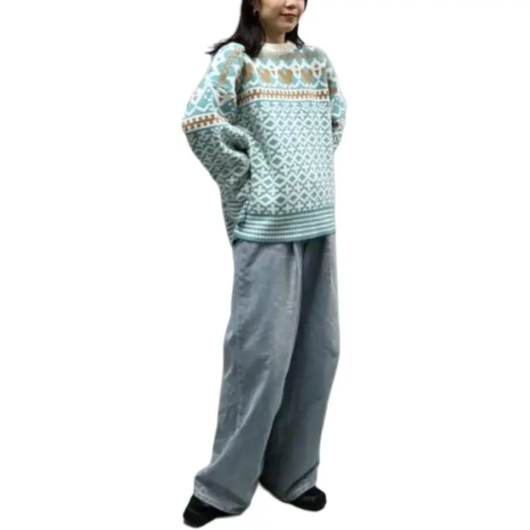 Disney X MOUSSY Disney/Disney Co-branded Model Sweaters Women's Blue-2