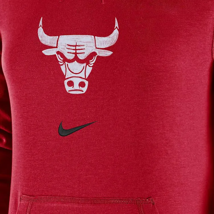 Nike Chicago Bulls Club Fleece 2023/24 City Edition Women's Nike Nba Funnel Neck Hoodie-2