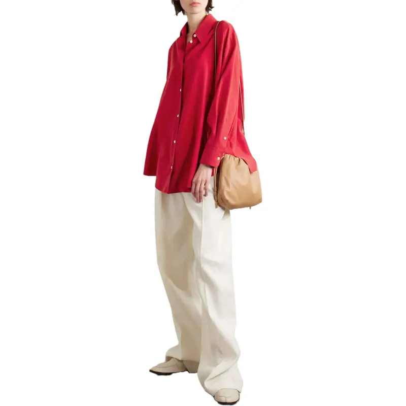 THE ROW Andra Silk Shirt-3