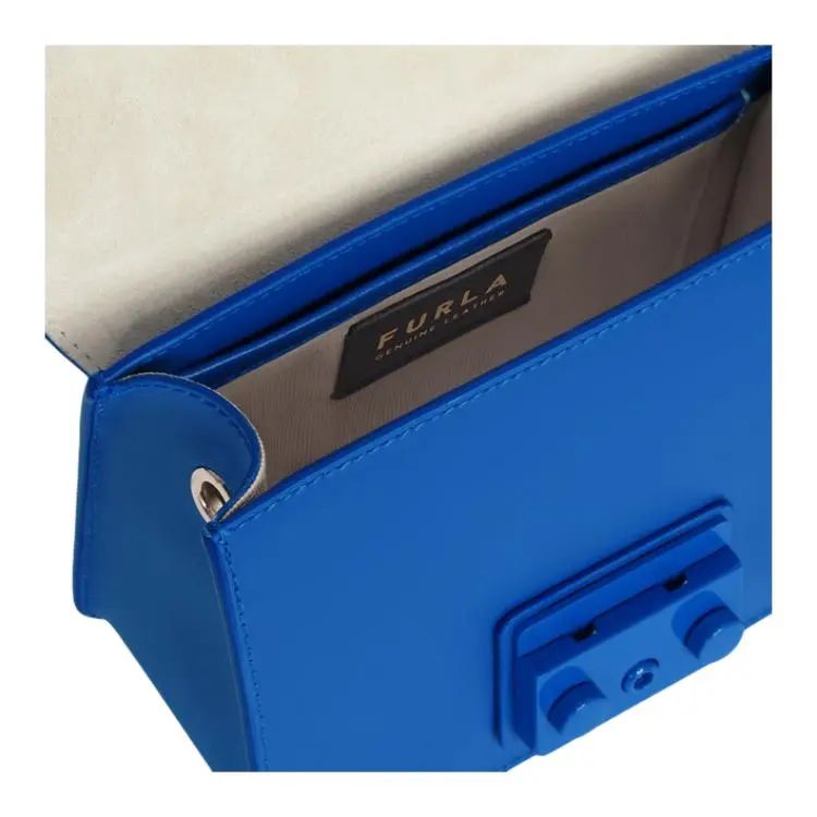 Furla Metropolis Collection Cow Leather Shoulder Bag, Crossbody Bag Mini Women's Royal Blue-2