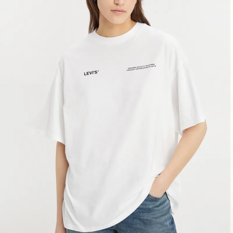 Levis T Shirts Women's White-4